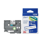 Brother TZe-231 Genuine Laminated Label Tape, 12mm, Black on White, for Brother P-Touch Label Printers